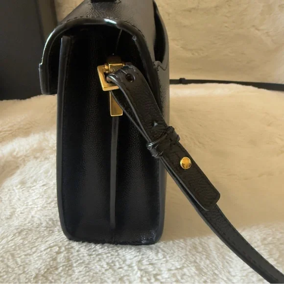 Saint Laurent Cassandra Mini Black with Gold Hardware Leather Adjustable Strap - Picture 13 of 17